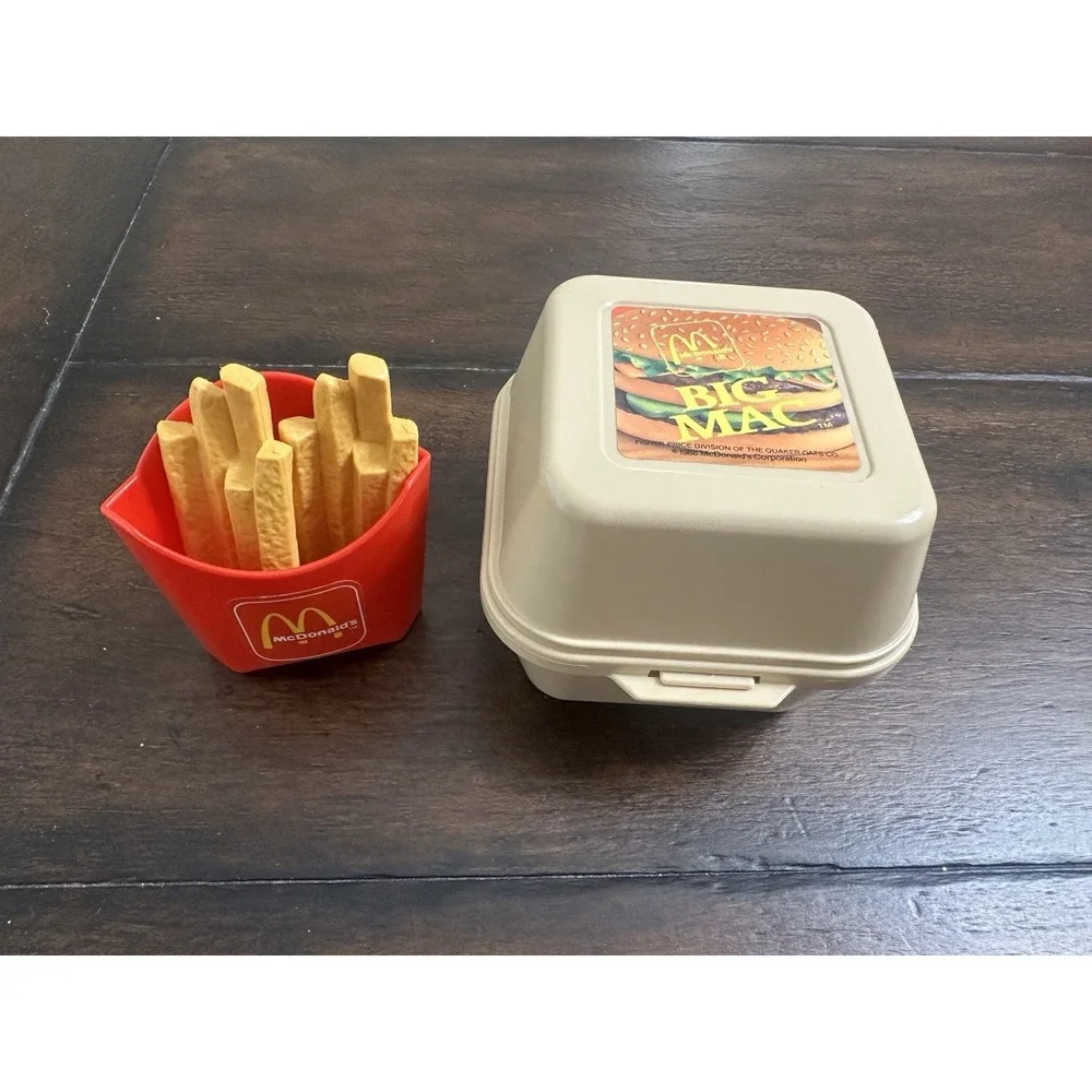 Vintage‎ 1988 Fisher Price Fun With Food McDonald's Big Mac & Fries Play Food